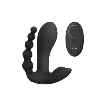 Vive By Shots Kata - Pulse Wave Vibrating Double Penetration Vibrator - Juodas