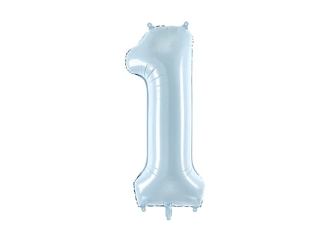 Folinis balionas, numeris 1 , melsvas , 72 cm.
