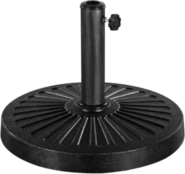 Yaheetech apvalus, dervos pagrindo sodo skėčio stovas, 46 cm, juodas