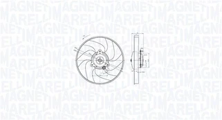 Ventiliatorius, radiatoriaus MAGNETI MARELLI 069422866010