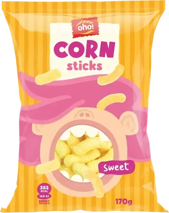Kukurūzas nūjiņas Oho Ar cukuru 170g
