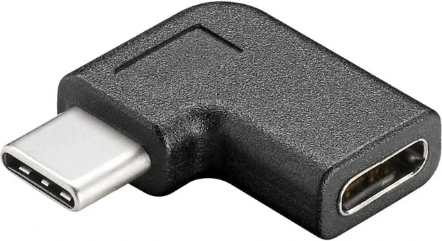 Fuj:tech USB-C -kulma-adapteri, musta