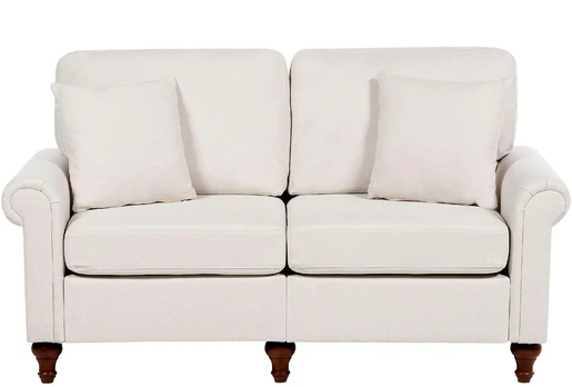Beliani Dvivietė sofa GINNERUP, šviesiai smėlinė