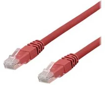 DELTACO - Patchkabel - RJ-45 (han) til RJ-45 (han) - 7 m - UTP - CAT 6a - halogenfri, formet - rød