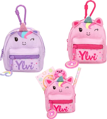 Ylvi - Stationery Backpack Unicorn - Pink and Purple - Mini
