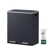 Šiukšliadėžė 60 litrų (2 x 30 L) pilka kaina