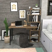 Rašomasis stalas Kalune Design Vina 322RTC1316, riešuto kaina