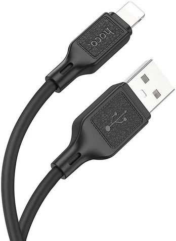 HOCO USB A iki Lightning kabelis 2.4A X90 1 m juodas