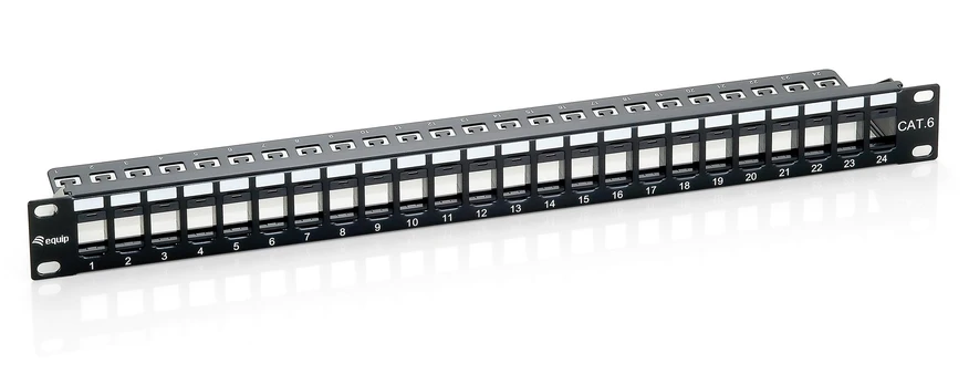 Equip Patchpanel Cat6 ungeschirmt 24x Keystone juodas