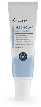 Lobey Žalias clay face mask