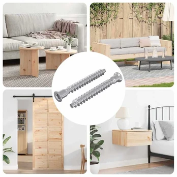 Confirmat varžtai 2 pcs Sidabro Metalas