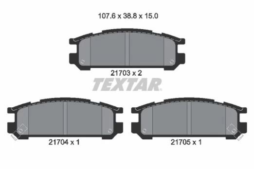 TEXTAR 2170301 Brake pad set