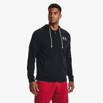 Under Armour Rival Terry Full-Zip Black - Dydis L (1370409-001 Džemperiai)