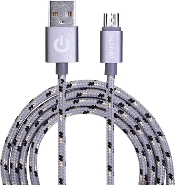 Kabelis USB Garbot USB-A - microUSB 1 m Pilka (JAB-6824158)