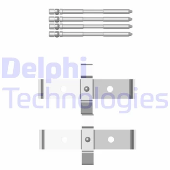 Priedų komplektas, diskinių stabdžių trinkelės DELPHI LX0469