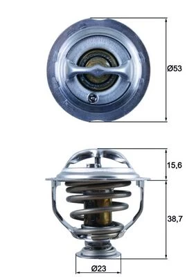 termostatas, aušinimo skystis MAHLE TX 123 95D