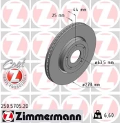 Stabdžių diskas ZIMMERMANN 250.5705.20 kaina