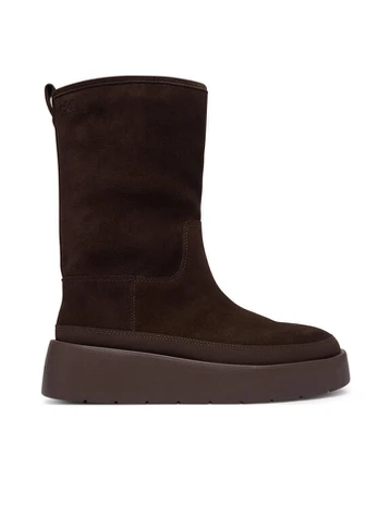 Sniego batai Calvin Klein Flatform Mid Boot Suede Wl HW0HW03181 Ruda