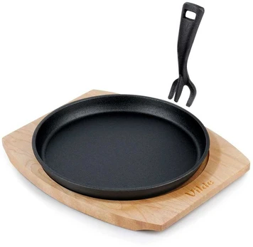 VILDE ketaus keptuvė su serviravimo lenta, 22 cm