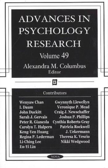 Advances in Psychology Research