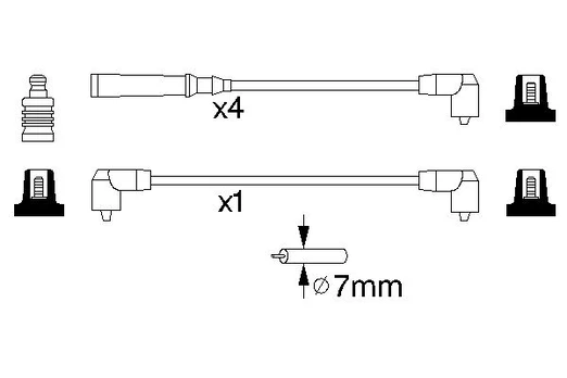BOSCH 0 986 356 847 uždegimo laido komplektas