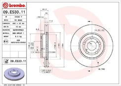 Stabdžių diskas BREMBO 09.E530.11 kaina