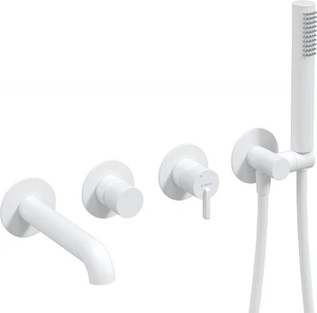 Concealed 4-hole bathtub mixer