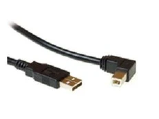 Kabelis USB MicroConnect USB-A - USB-B 2 m Juodas (USBAB2ANGLED2)