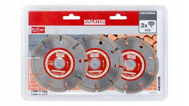 Deimantinis pjovimo diskas 115mm, 3 vnt.