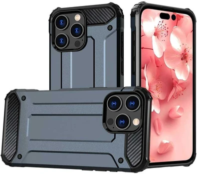 Dėklas Hurtel Hybrid Armor iPhone 16 Pro Max Case - Mėlyna