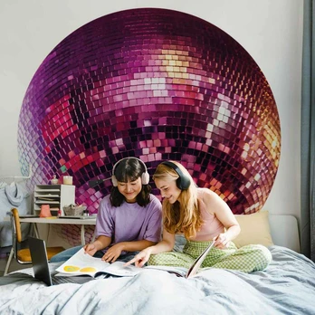 Artgeist Apvalus fototapetas - Magenta disco ball