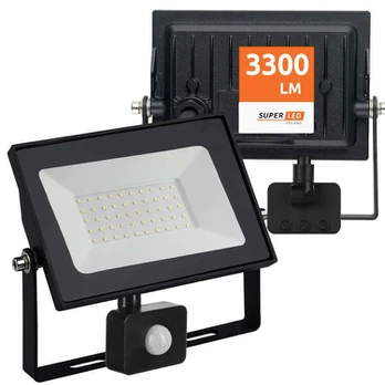 Led prožektorius 30w su judesio davikliu, 3300 lm, Ip65