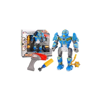 Lean Toys Robot Twisting Weapon Drill Screwdriver Light Sound Mėlyna