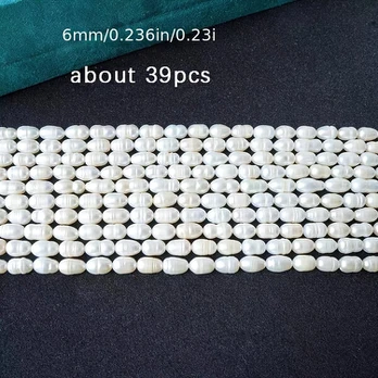 Perlų karoliukai, M 6mm/0,23in apie 39vnt