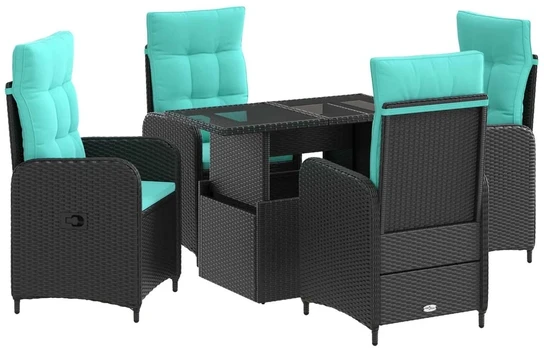 Lauko valgomojo komplektas 5 pcs poliratanas