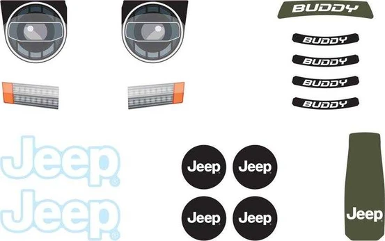 Berg Buddy 2.0 - lipdukų rinkinys Jeep