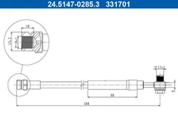Stabdžių žarnelė ATE 24.5147-0285.3 kaina