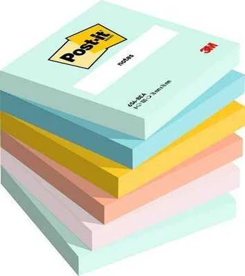 Post-It 3M Karteczki samoprzylepne Post-it®, BEACHSIDE, 76x76mm, 6x100 kart.