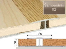 Profilis Effector A61 sujungimo | šampaninis 180 cm 29x8 mm