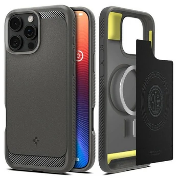 Dėklas Spigen Rugged Armor MagSafe do iPhone 16 Pro Max - pilka