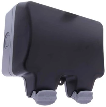 Deltaco Weatherproof box for double 86 mm sockets, IP68, pilkas