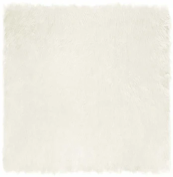 Dirbtinis avikailio kilimas Balta 160 x 160 cm Poliesteris