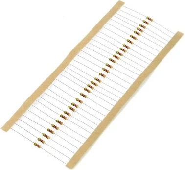 JustPi THT CF anglies rezistorius 1/4W 100kΩ - 30 vnt