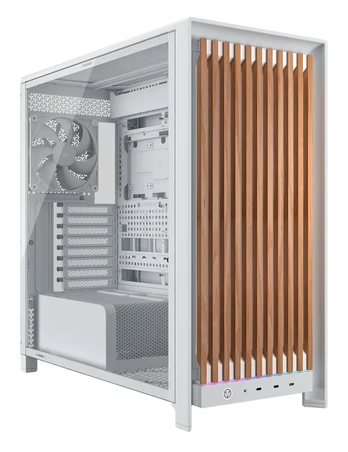 Corsair FRAME 5000D WOOD RS „Midi Tower“ Riešutmedžio, Balta