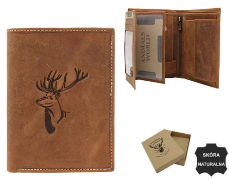 Portfel męski skórzany N4-CHM-DEER Black