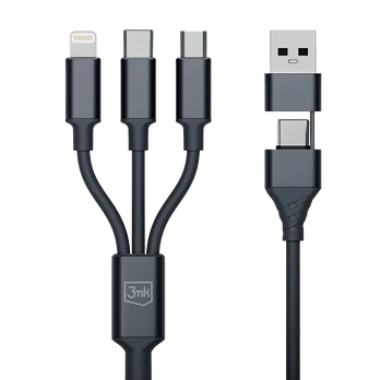 3mk Hyper Cable 3in1 A/C to C/Micro/Lightning 1.5m juoda