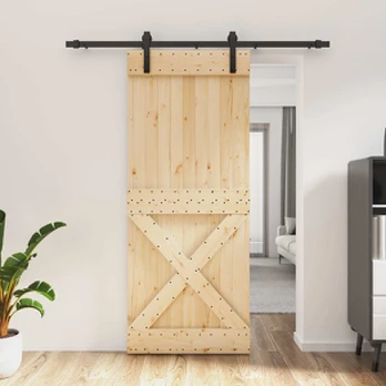 Slankios durys Natūrali ir juoda 85 x 210 cm
