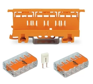 Laidų jungė Wago, 450 V, oranžinė