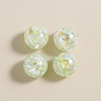 Karoliukai ABS, Light Powder Blue-10pcs