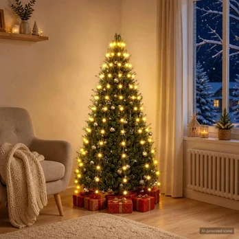 Kalėdų eglutės lemputės 150 LED Šilta balta 150 cm